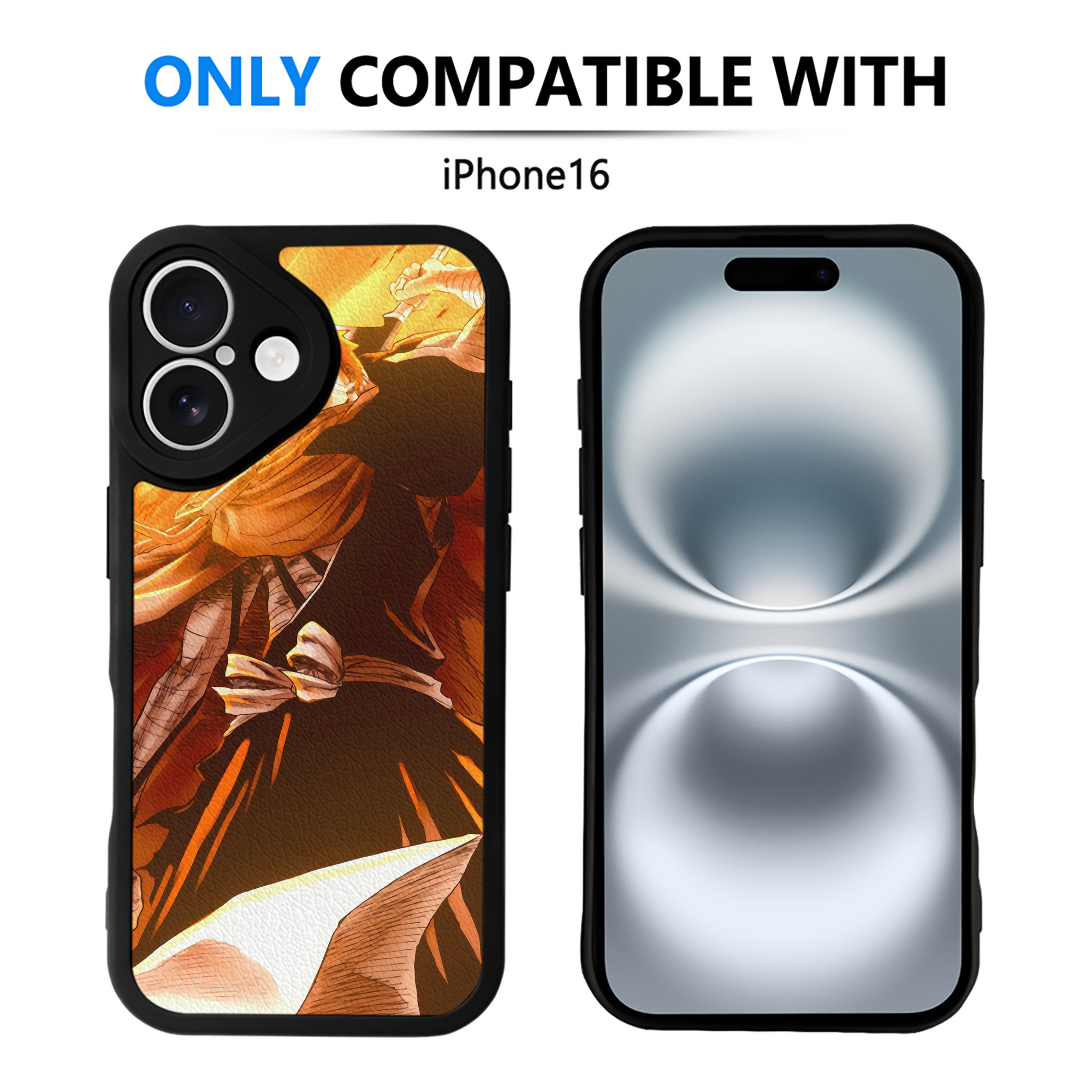 （画像用） ブリーチ BLEACH 【iPhone 16シリーズ対応】シリコンスマホケース（レザー調） 材質：シリコン